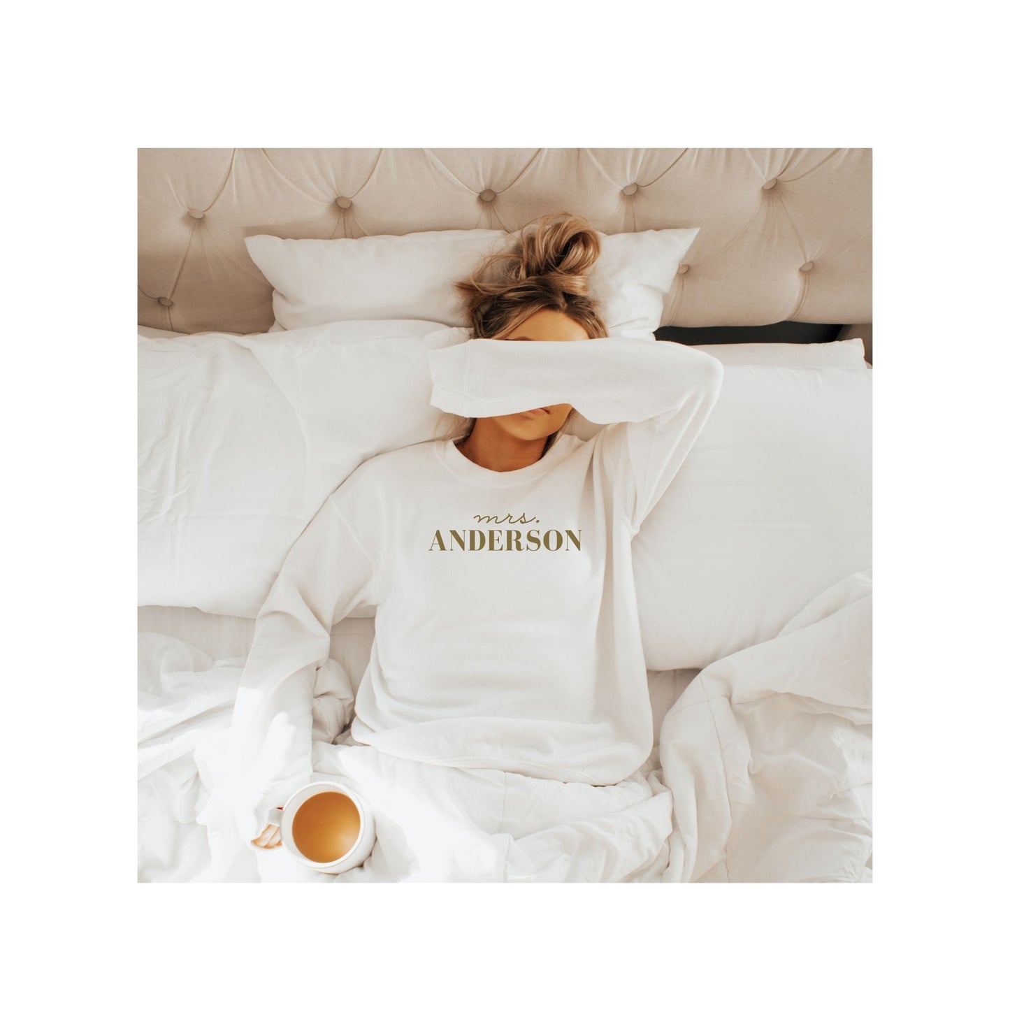 Mrs. Sweatshirt with personalized last name